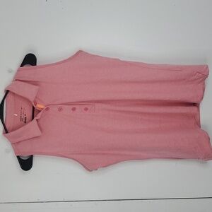 Nike Golf Lux Racerback Polo Light Pink Quarter Button Cotton Collar Womens XL